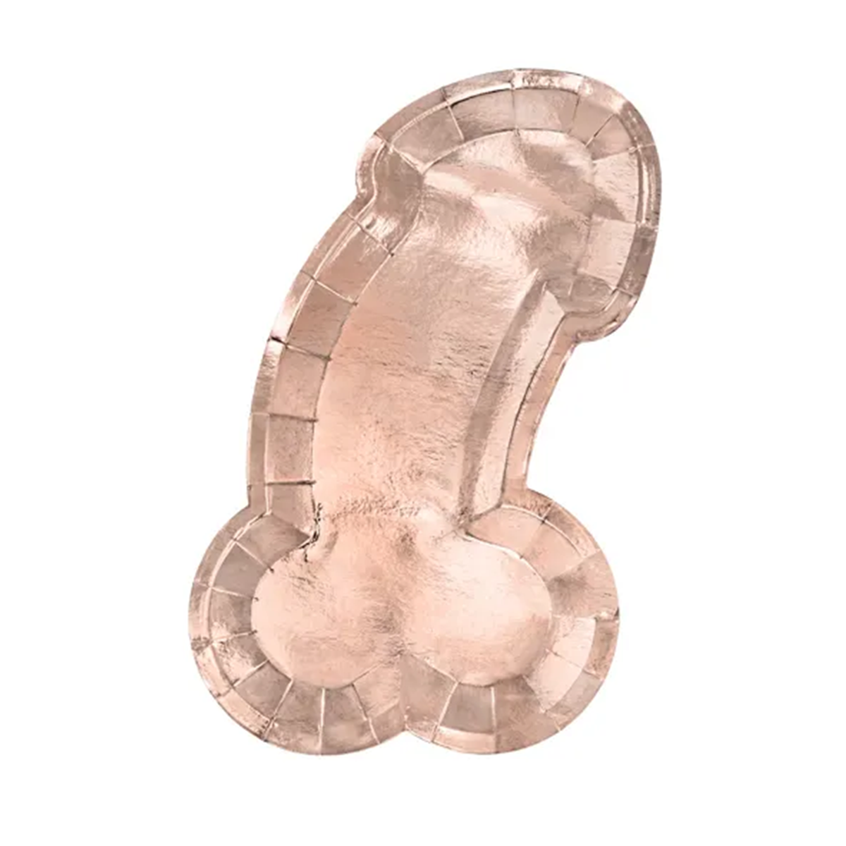 6 assiettes en carton - Same penis forever - Or rose
