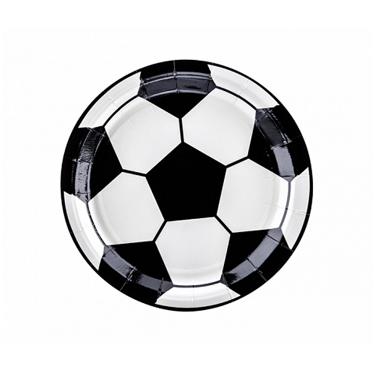 6 kartonnen bordjes Trend - Ø 18cm - Voetbal