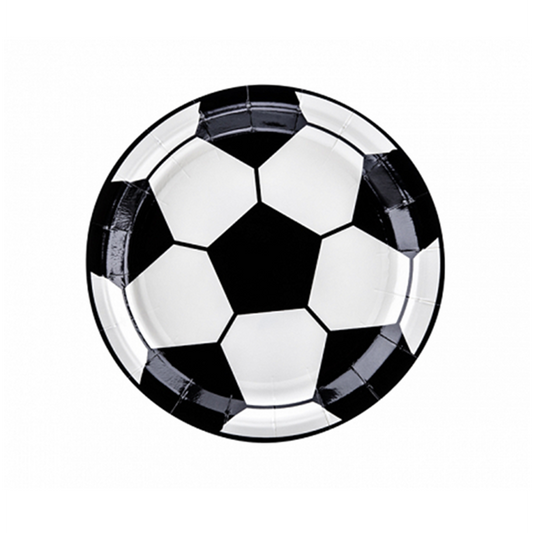 6 Assiettes Carton Trend - Ø 18cm - Football