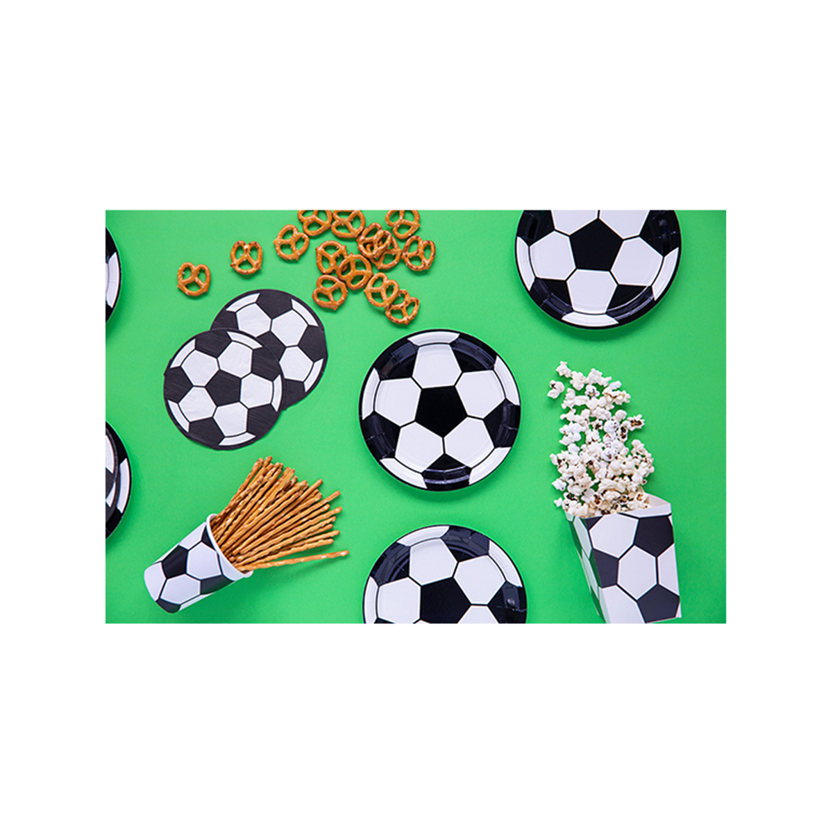6 kartonnen bordjes Trend - Ø 18cm - Voetbal