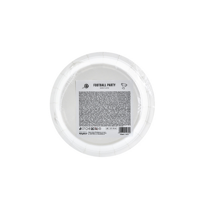 6 kartonnen bordjes Trend - Ø 18cm - Voetbal
