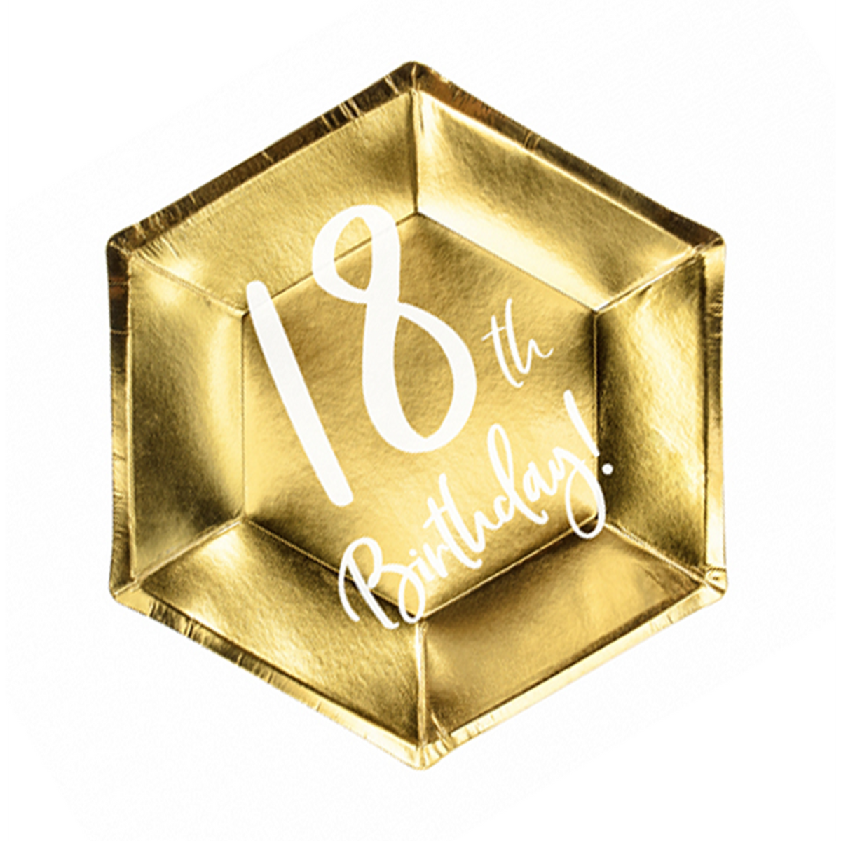 6 Assiettes en Carton Tendance - Ø 20cm - 18ème Anniversaire