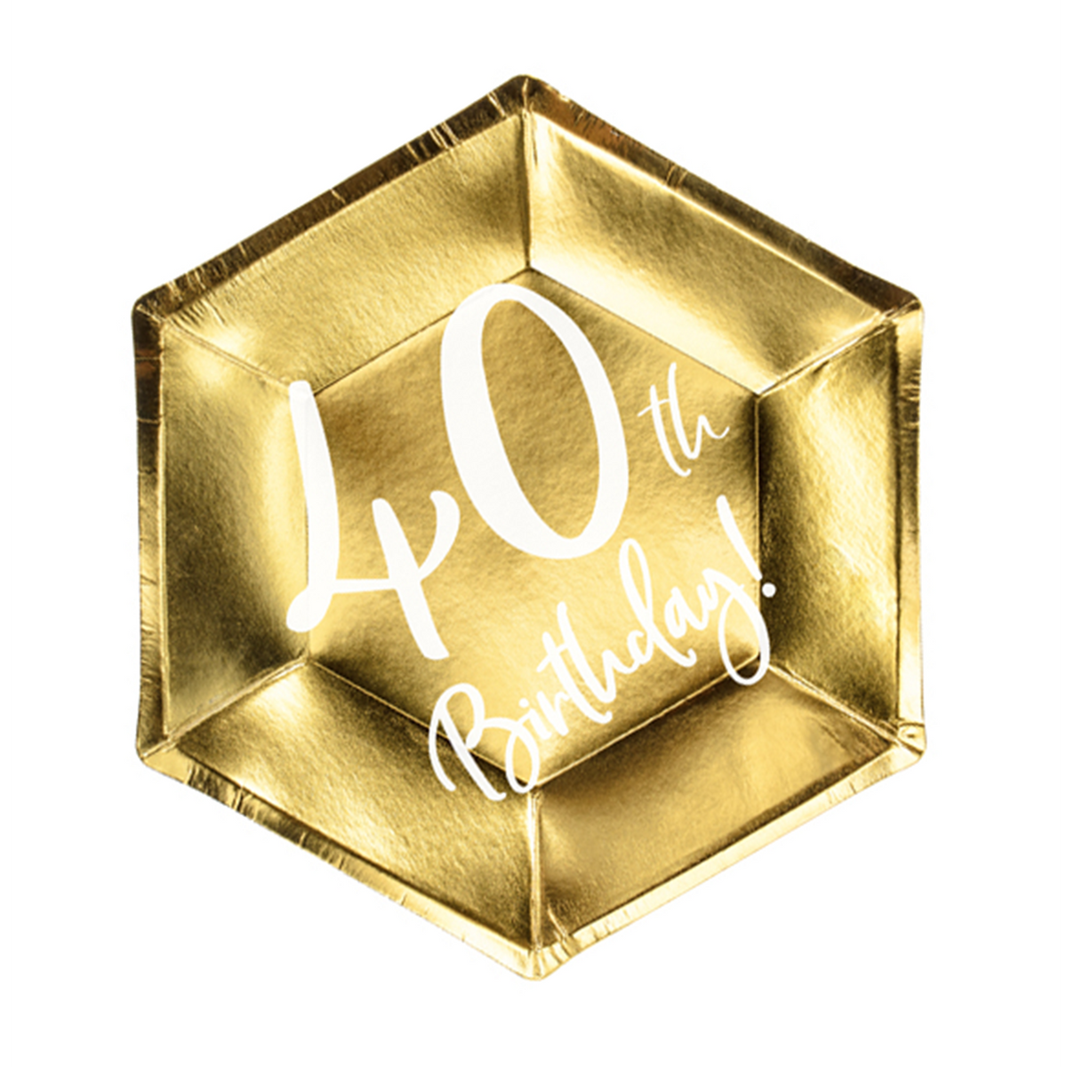 6 assiettes en carton Tendance - Ø 20cm - 40e anniversaire