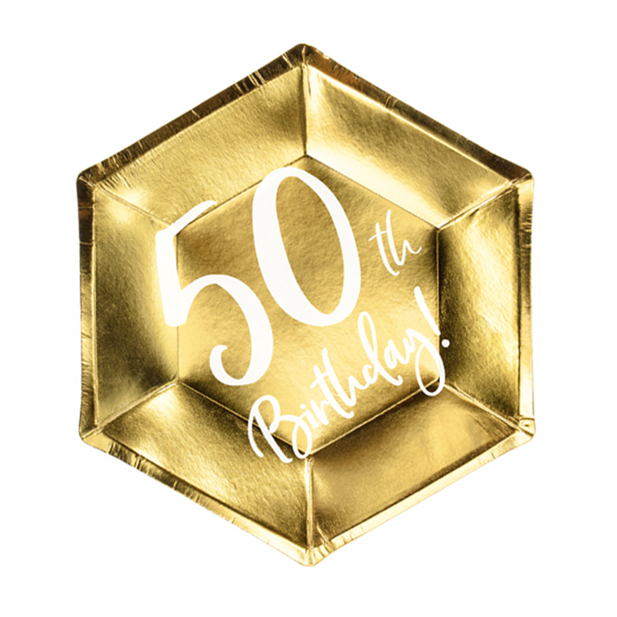6 Assiettes en carton Tendance - Ø 20cm - 50e Anniversaire