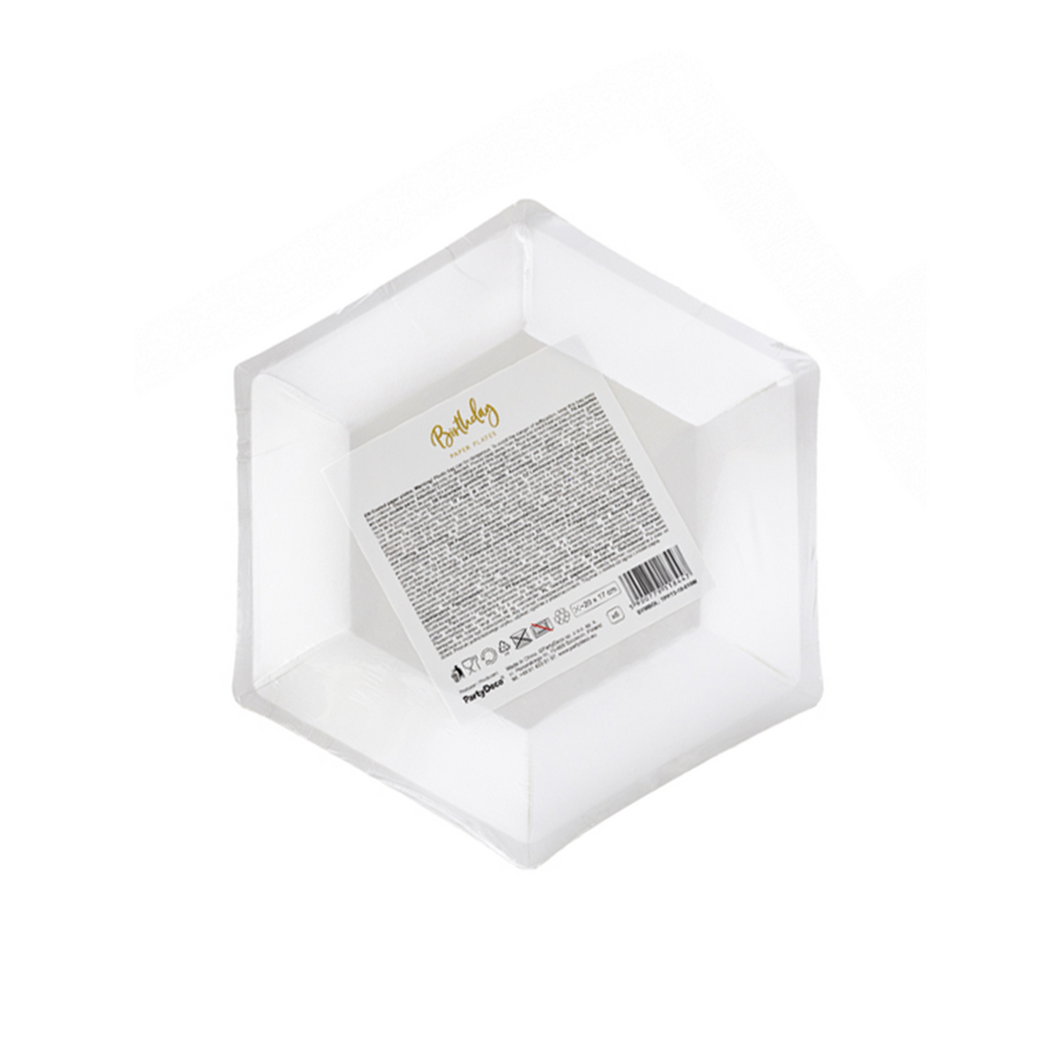 6 Assiettes en carton Tendance - Ø 20cm - 50e Anniversaire