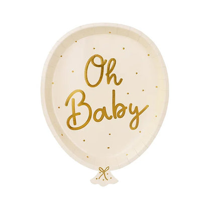 6 assiettes en carton Tendance - Ø 22cm - Oh baby