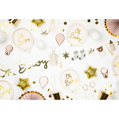 6 assiettes en carton Tendance - Ø 22cm - Oh baby
