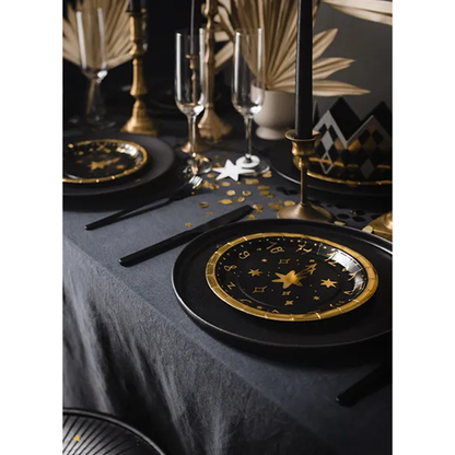 6 assiettes en carton Tendance - Ø 18cm - HNY Clock