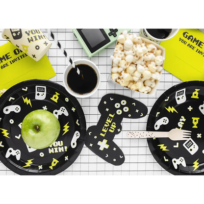 6 kartonnen bordjes - Ø 23cm - Gamer