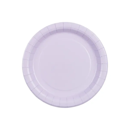 6 assiettes en carton - Lavande - 18cm