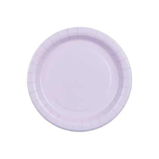 6 assiettes en carton - Lavande - 18cm