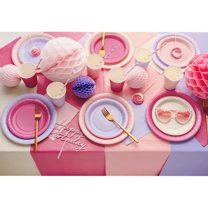 6 assiettes en carton - Lavande - 18cm