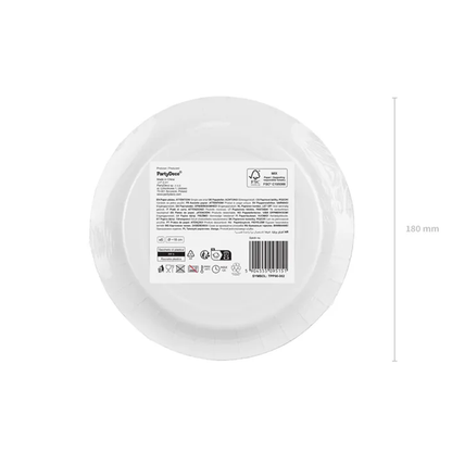 6 assiettes en carton - Lavande - 18cm