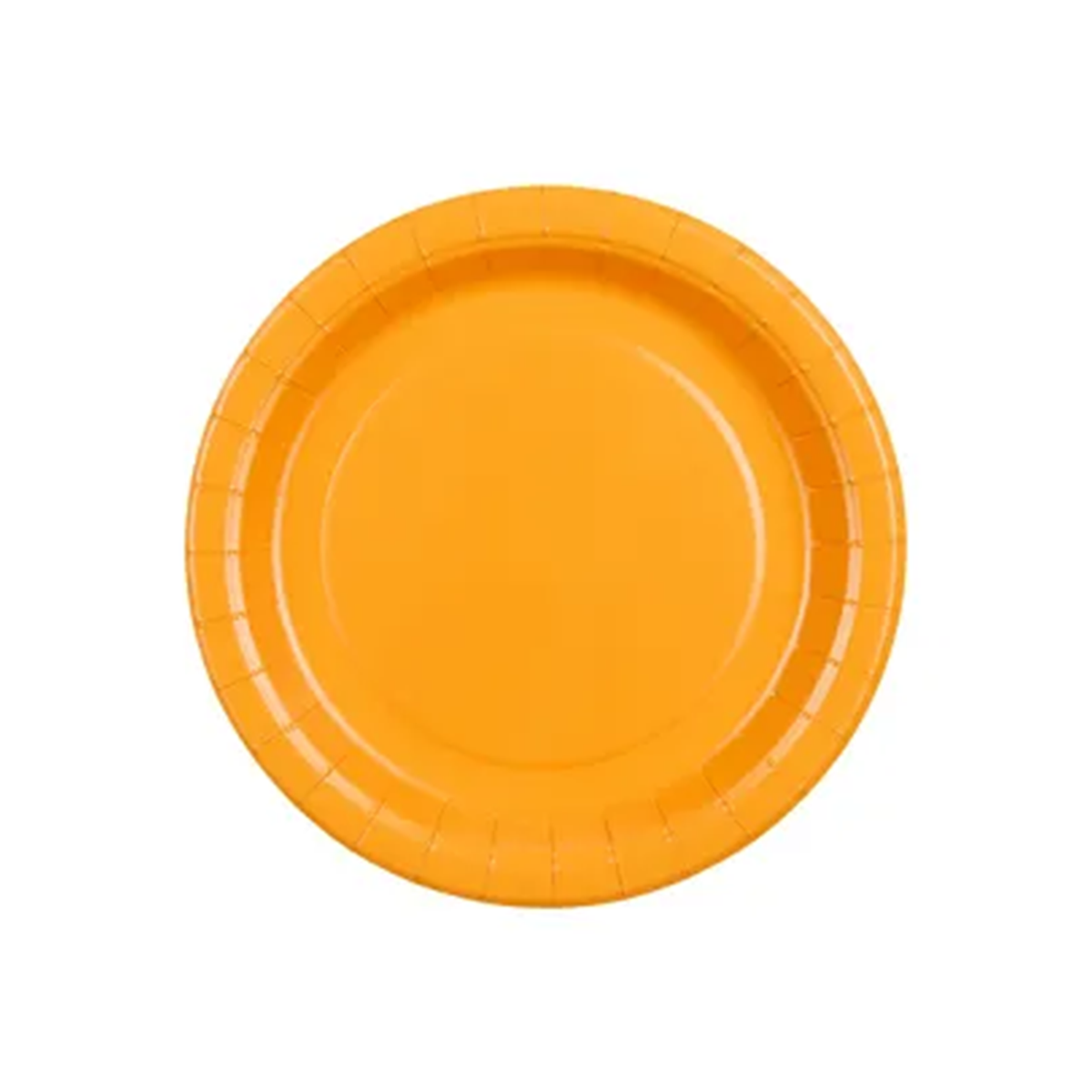 6 assiettes en carton - Orange clair - 18 cm