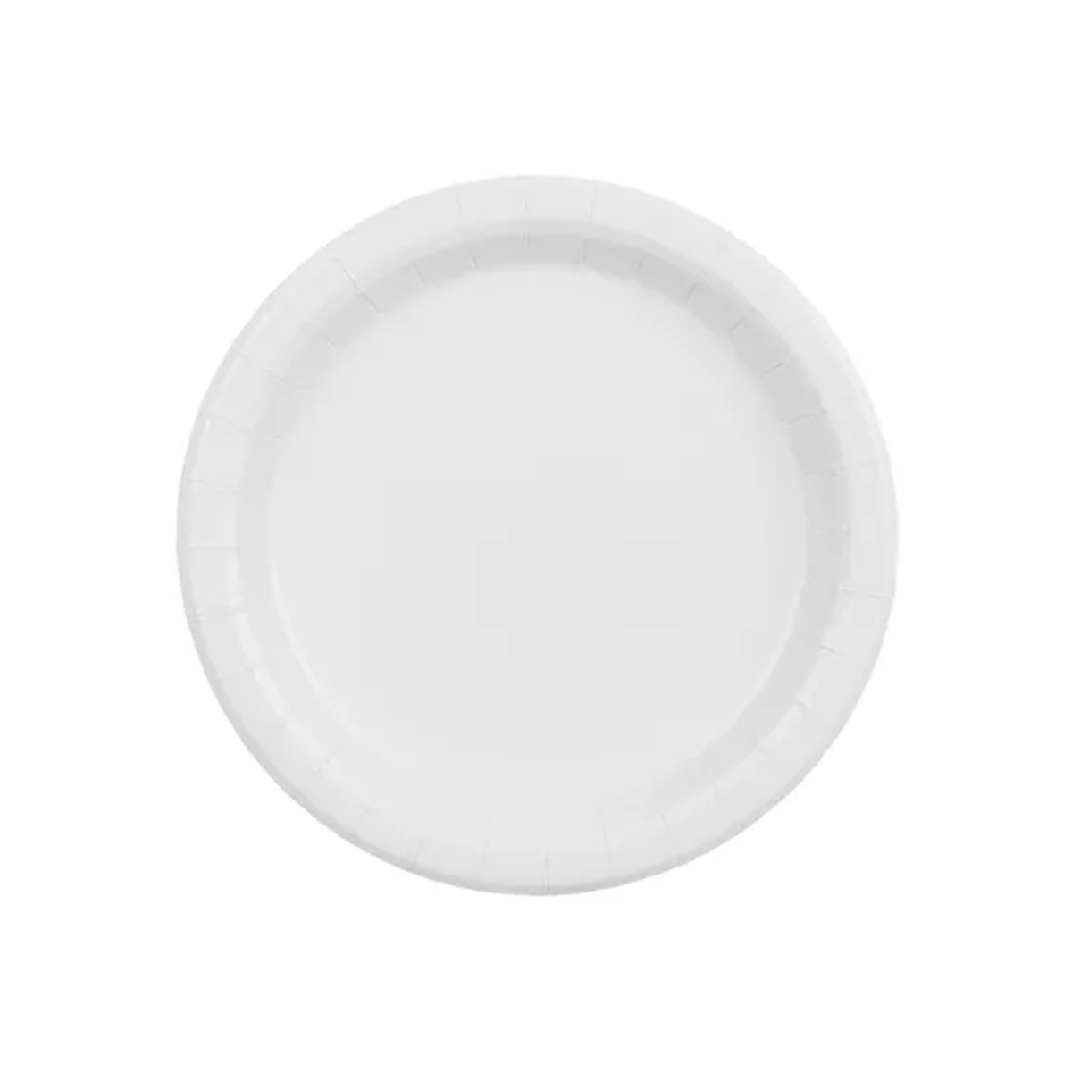 6 assiettes en carton - Blanches - 18cm