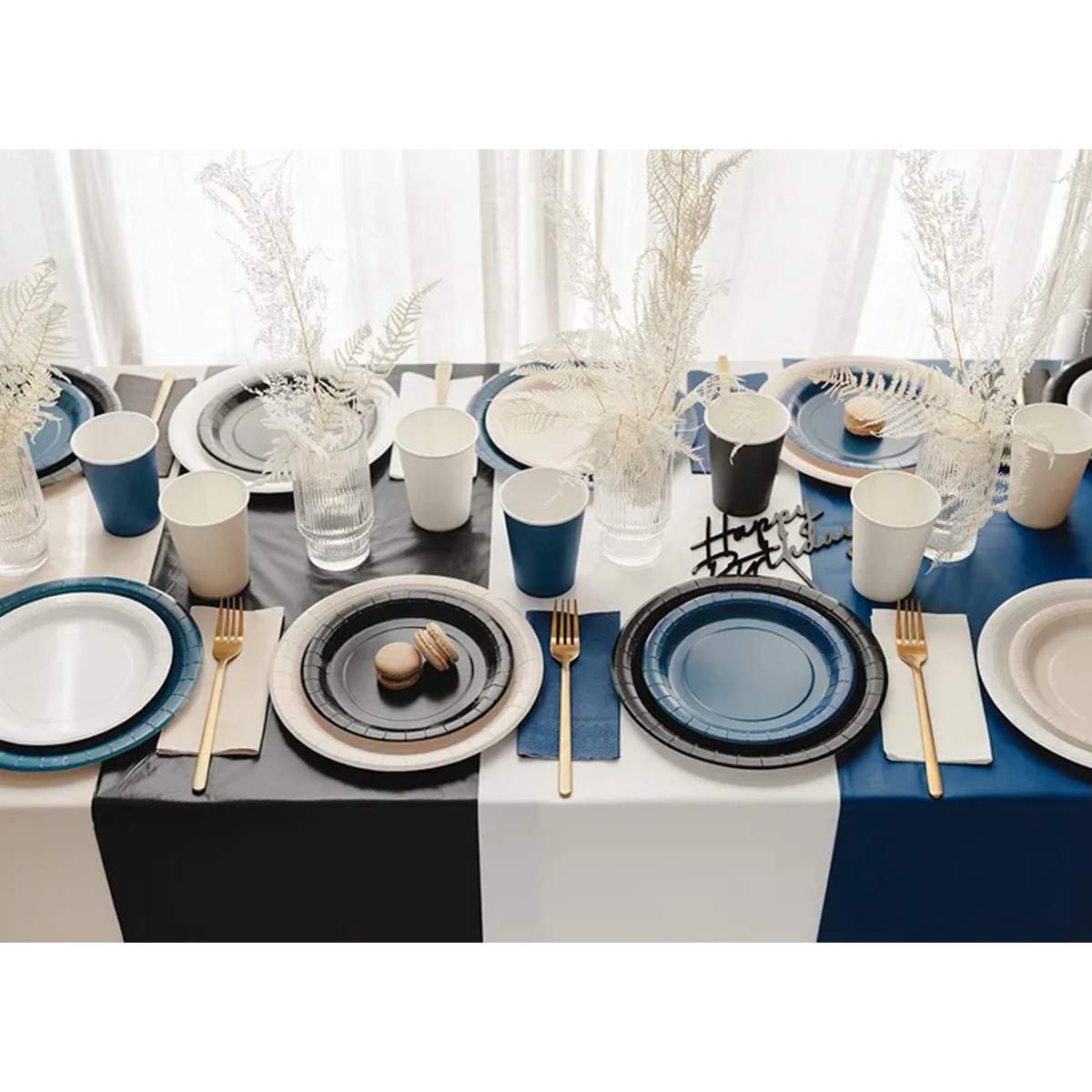 6 assiettes en carton - Blanches - 18cm