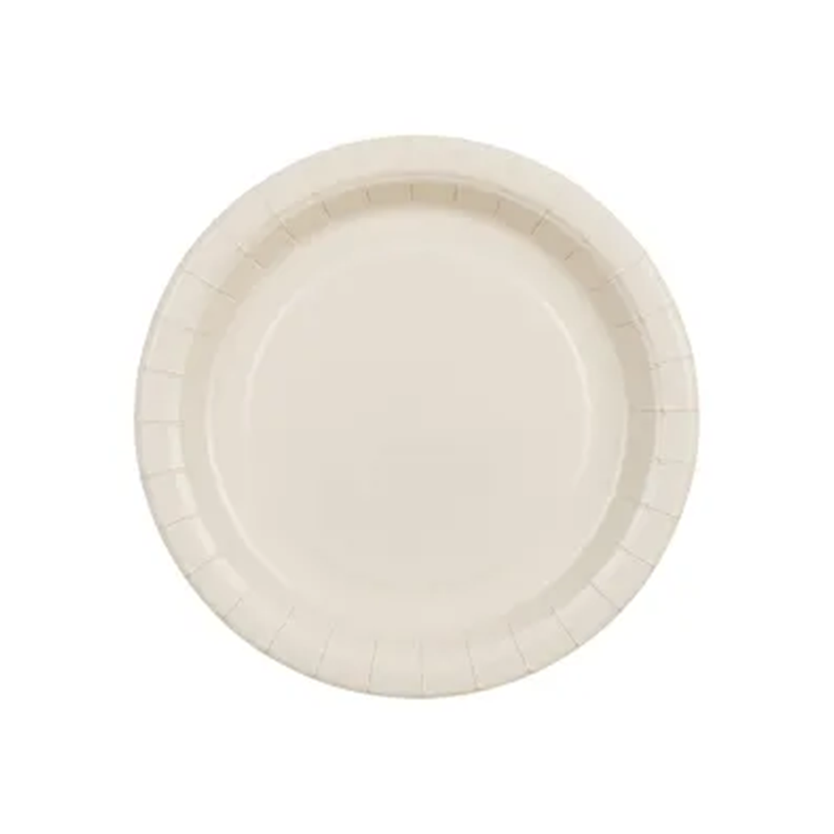 6 assiettes en carton - Beige - 18cm