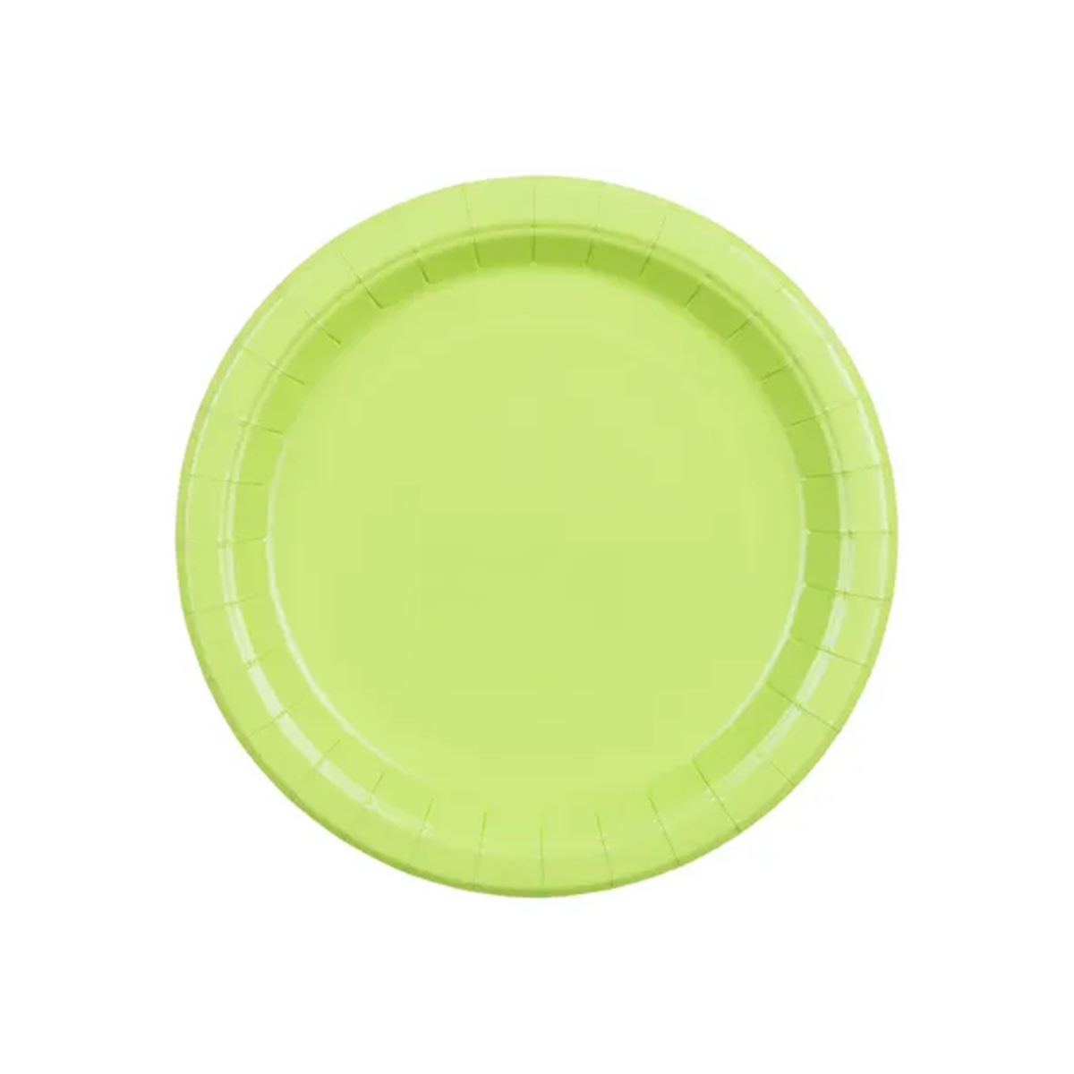 6 papieren borden - Lichtgroen - 18cm