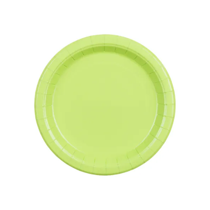 6 papieren borden - Lichtgroen - 18cm