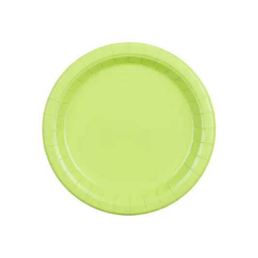 6 papieren borden - Lichtgroen - 18cm