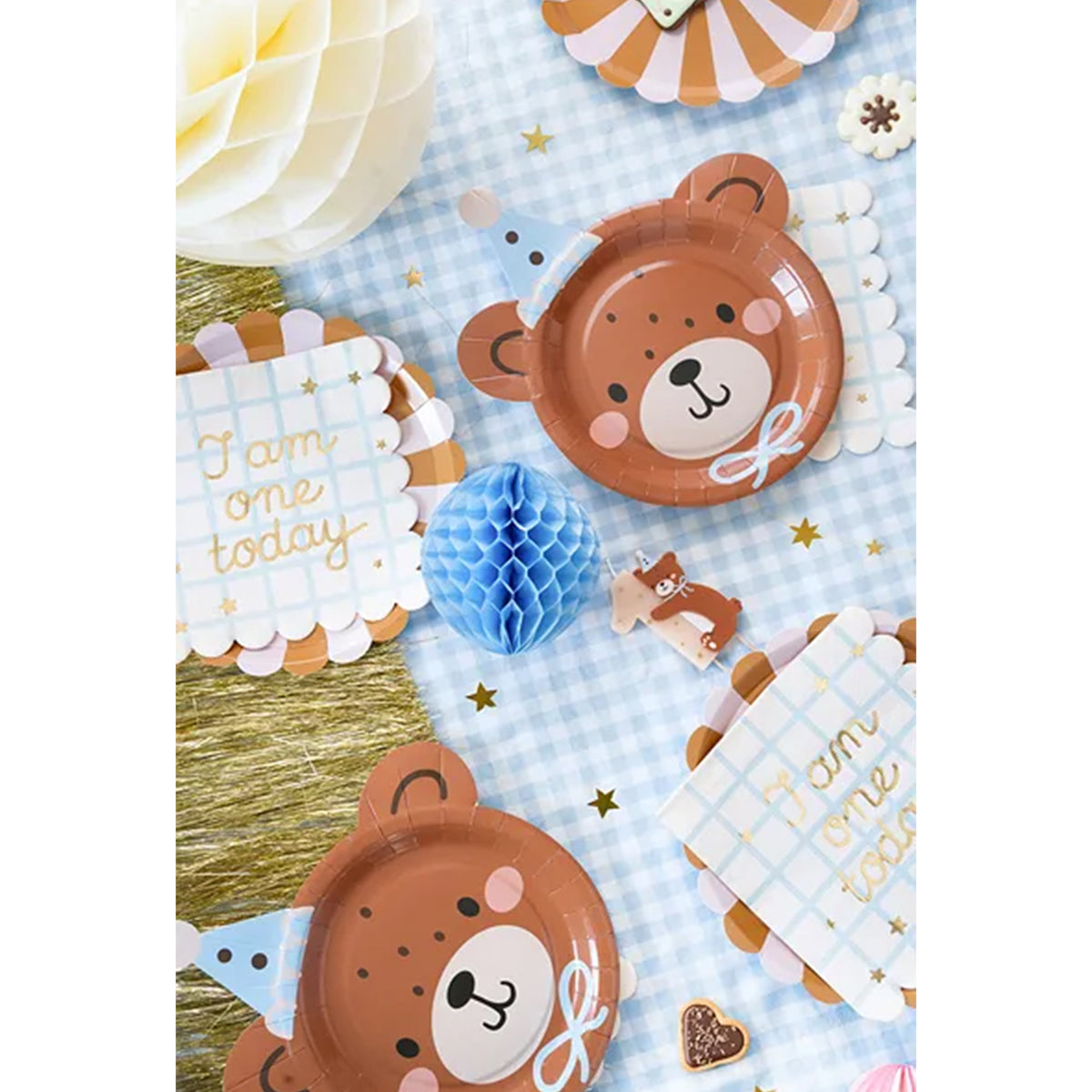 6 papieren borden Trend - Ø 23 cm - Teddy