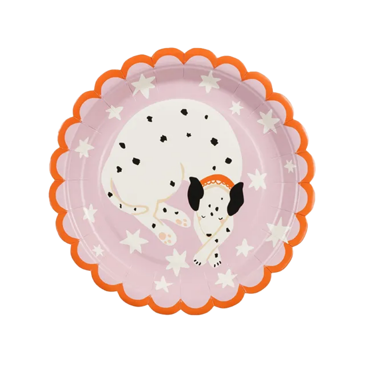 6 papieren borden Trend - Ø 18cm - Dalmatiër