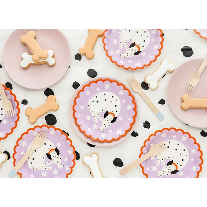 6 papieren borden Trend - Ø 18cm - Dalmatiër