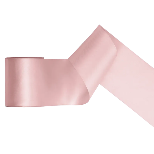 1 ruban à ballon - satin - vieux rose clair - 100mm