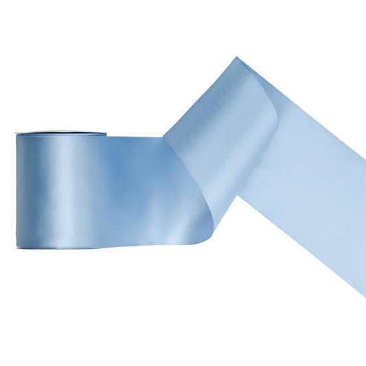 1 ruban à ballon - satin - bleu - 100mm