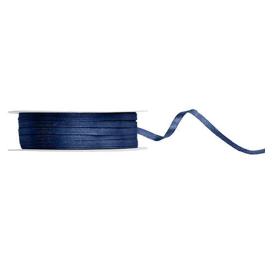 1 ruban pour ballon - Satin - Bleu marine - 3mm
