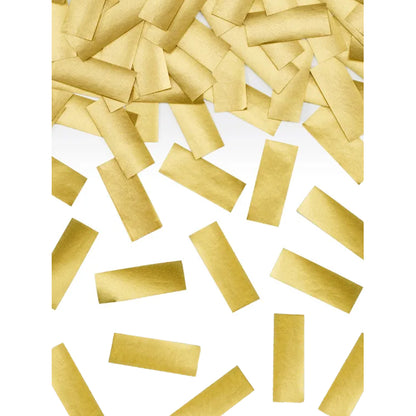 1 confetti kanon - 20cm - gouden strepen