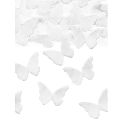 1 Canon à confettis - 20 cm - Papillons blancs