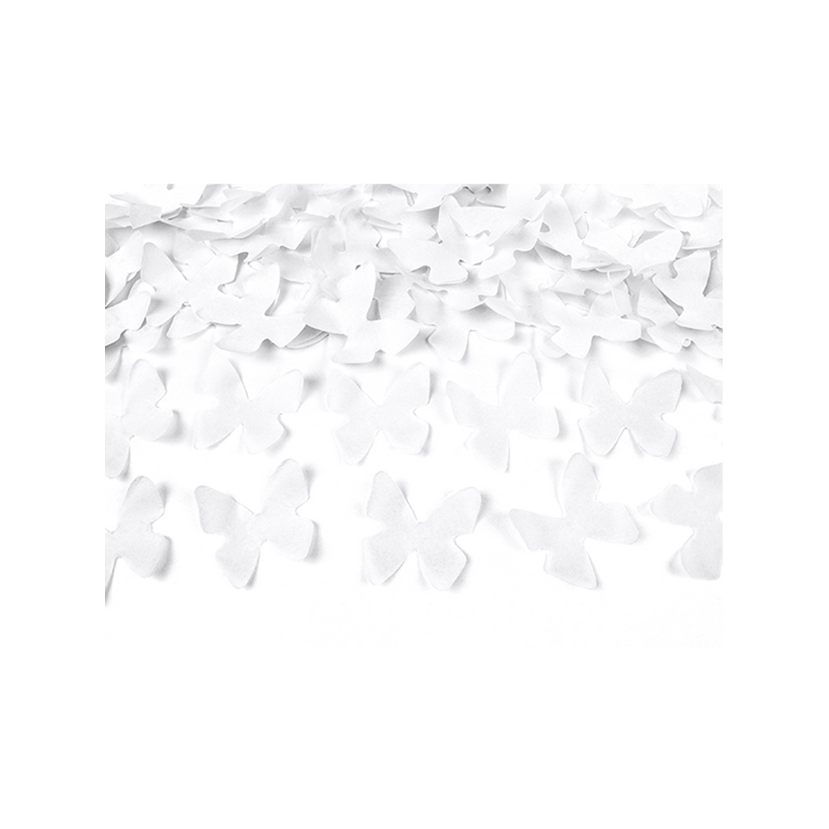 1 Canon à confettis XL - 60cm - Papier - Papillons - Blanc