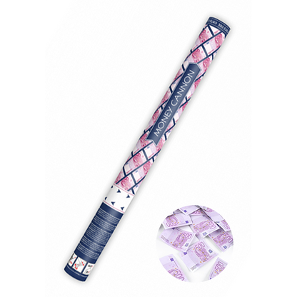 1 canon à confettis XL - 60cm - papier - billets de banque
