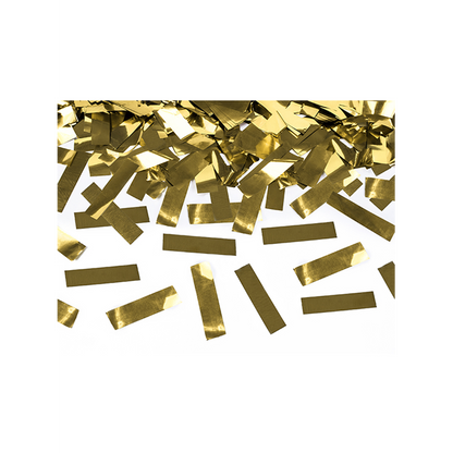 1 Confettikanon XL - 60cm - Metallic - Strepen - Goud