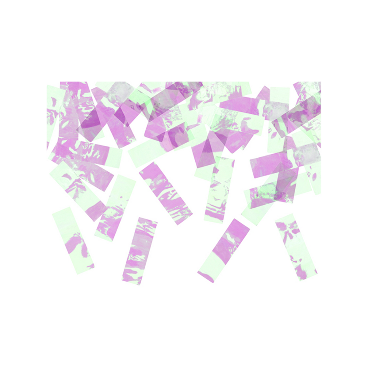 1 Confettikanon XL - 60cm - Metallic - Stroken - Iriserend