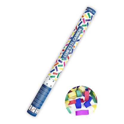 1 confetti kanon XL - 60cm - papier - slierten - bont