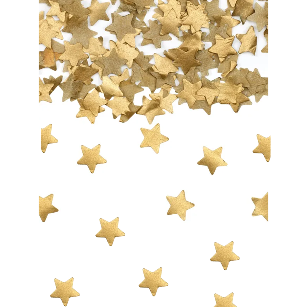 1 Confettikanon - 20 cm - Goudkleurige sterren