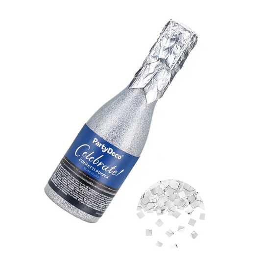 1 canon à confettis - 20,5 cm - Champagne - Argent