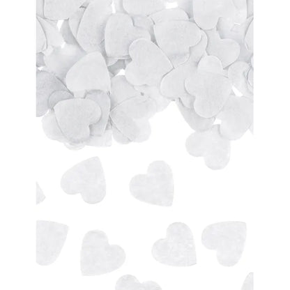 1 canon à confettis - 28cm - papier - cœurs blancs