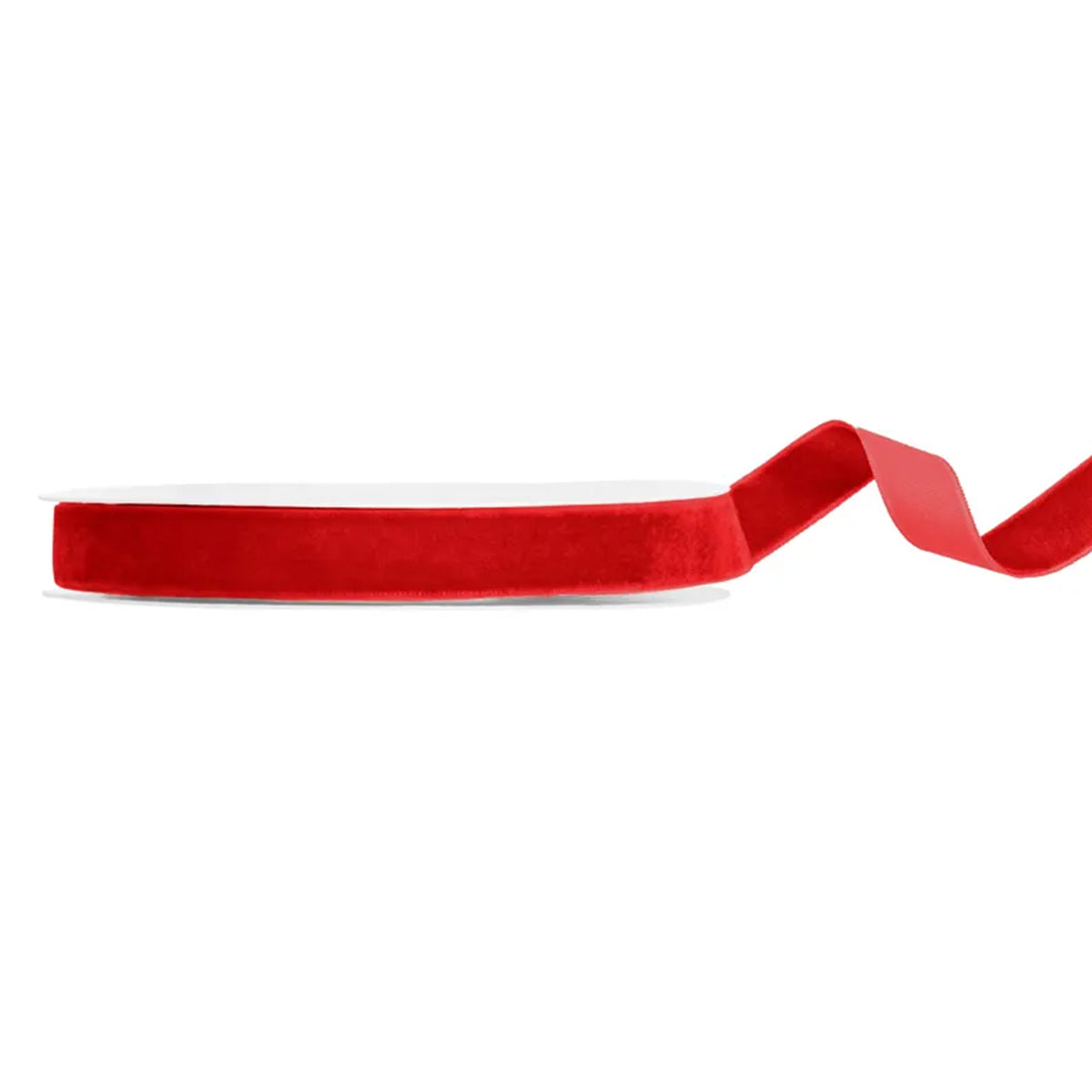 1 ruban à ballons - velours - rouge - 15mm