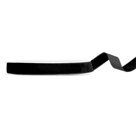 1 ruban pour ballon - velours - noir - 15 mm