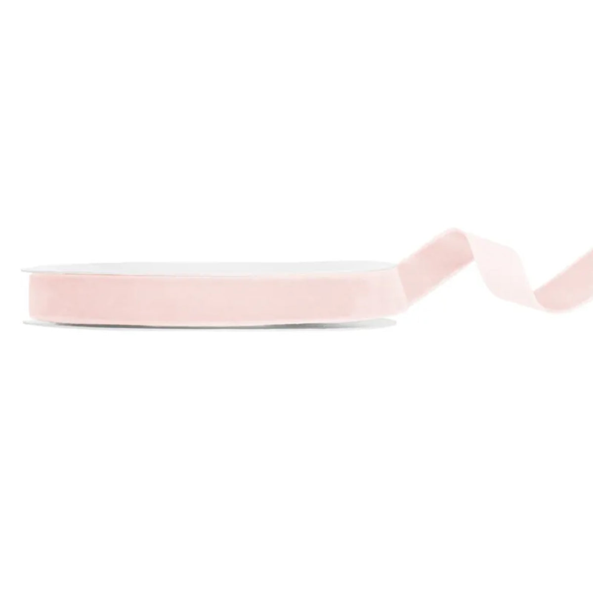 1 ruban pour ballon - velours - rose clair - 15 mm