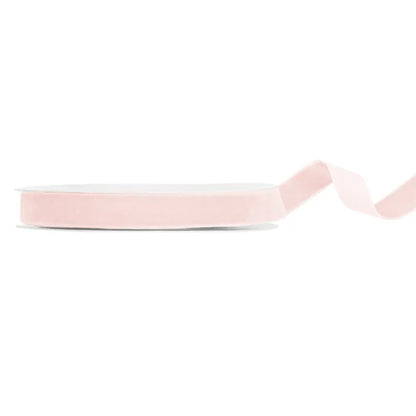 1 ruban pour ballon - velours - rose clair - 15 mm