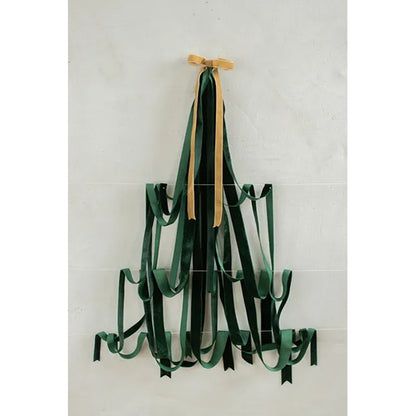 1 ruban ballon - velours - vert bouteille - 25 mm