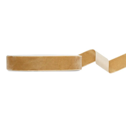 1 ballonlint - velours - koud goud - 25mm