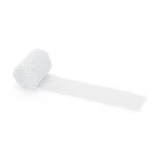 3 rubans de mousseline - Blanc - 40 mm