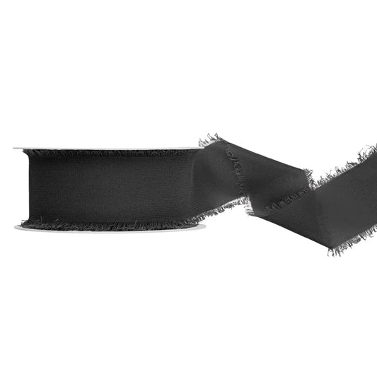 1 ruban de mousseline - Noir - 40 mm