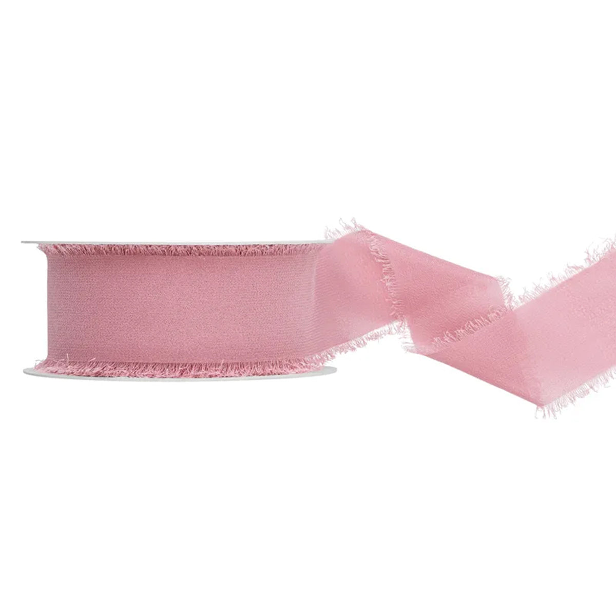 1 ruban de mousseline - vieux rose foncé - 40mm