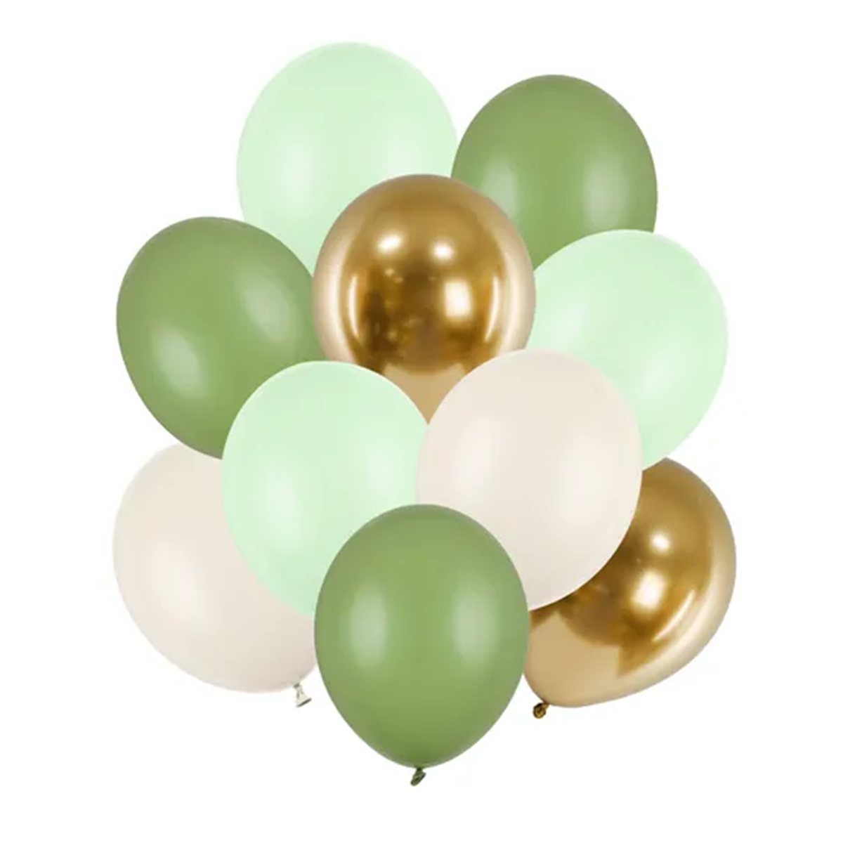 10 ballonnen - Ø 27cm & 30cm - Pastel Pistache & Rozemarijn